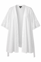 Oversized White Eyelet Kimono | Size 4X at Blue Sparrow Shop