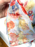 Sleeve detail kensie sheer summer blouse floral pattern