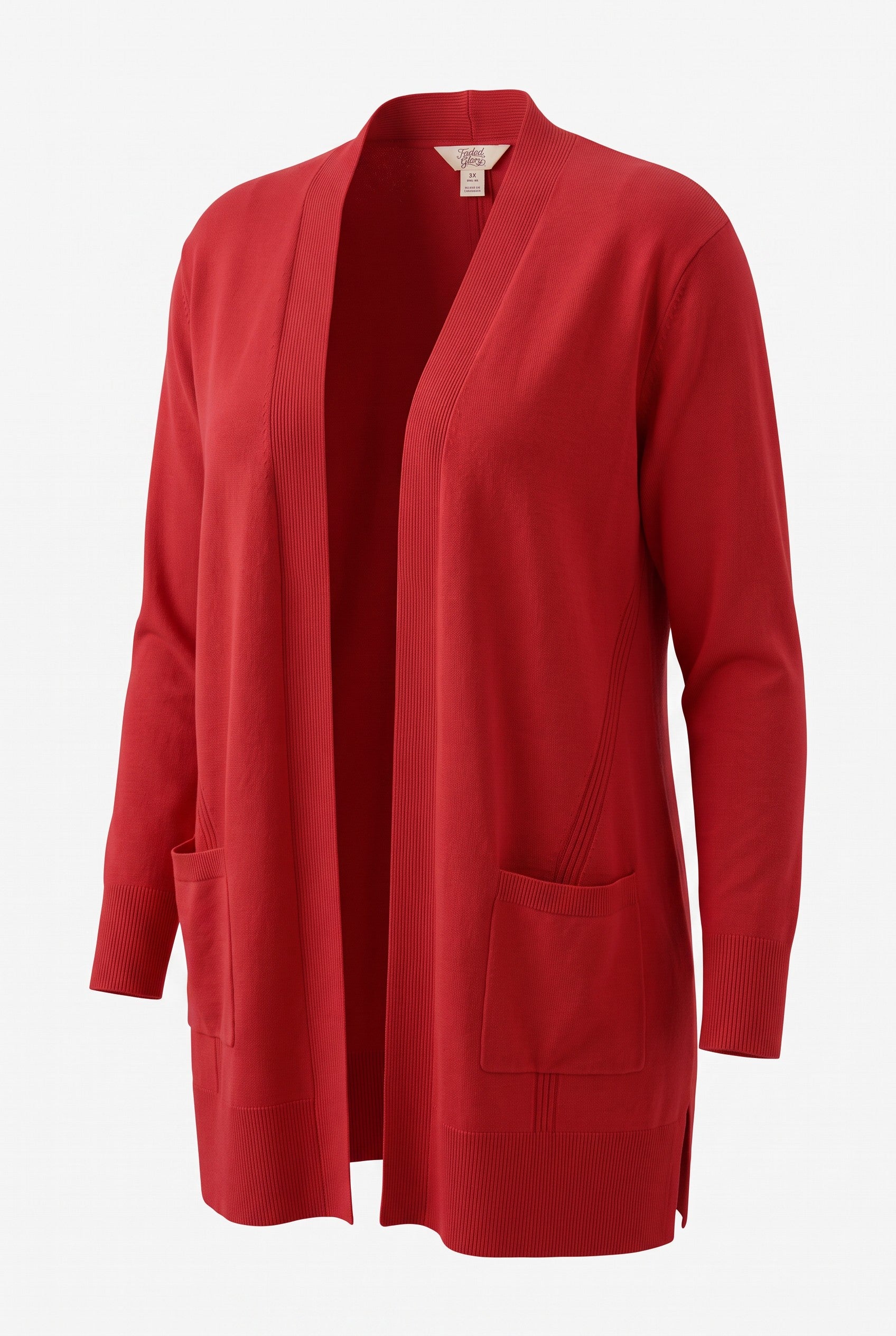 Terra & Sky Relaxed Fit Recycled Cardigan | Size 1X on white background