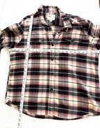 Tilley Organic Cotton Plaid Shirt measuring 48" bust and 26" length