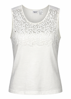 Together brand White Lace Yoke Tank Top | Size L at Blue Sparrow Shop