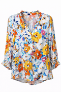 Tribal 3/4 Sleeve Spring Blouse at Blue Sparrow Shop