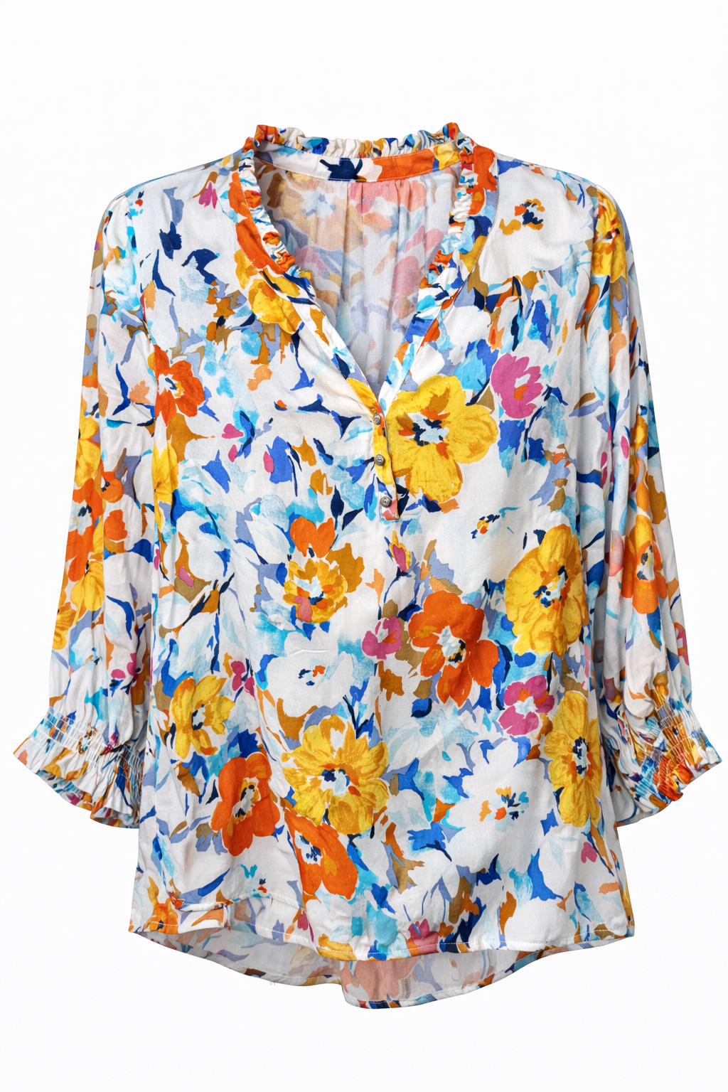 Tribal 3/4 Sleeve Spring Blouse at Blue Sparrow Shop