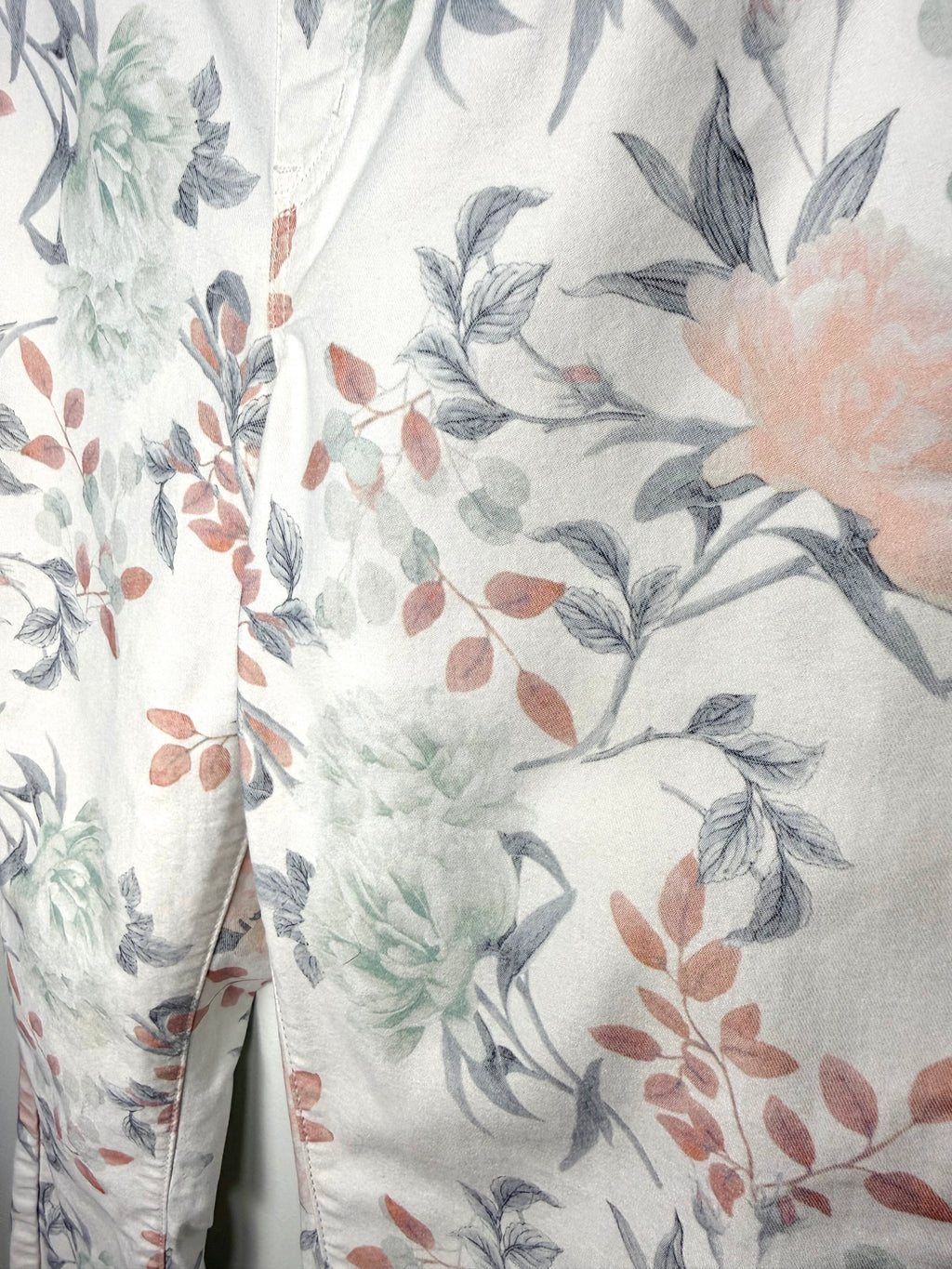 Tribal Brand Pastel Coloured Floral Jegging Jeans at Blue Sparrow Shop close up of pattern