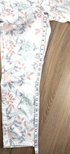 Tribal Brand Pastel Coloured Floral Jegging Jeans at Blue Sparrow Shop measuring 27" inseam