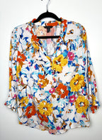 Tribal floral spring top  on hanger