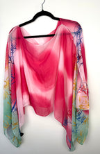Tropical Sheer Wrap | Cover-Up | One Size at Blue Sparrow Shop on hanger
