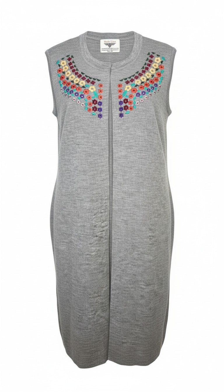 Vintage 80s Embroidered Knit Vest | Size L at Blue Sparrow Shop