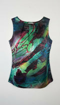 Vintage Abstract Art Sleeveless Top | Made in Canada | Size 10  at Blue Sparrow Shop 