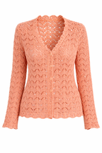 Vintage Crochet Hand Knit Cardigan at Blue Sparrow Shop