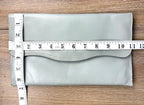 Vintage Leather Clutch Bag at Blue Sparrow Shop  measuring 11" by 7"