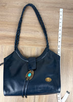 Vintage Leather Purse by LAND with handle measurement 