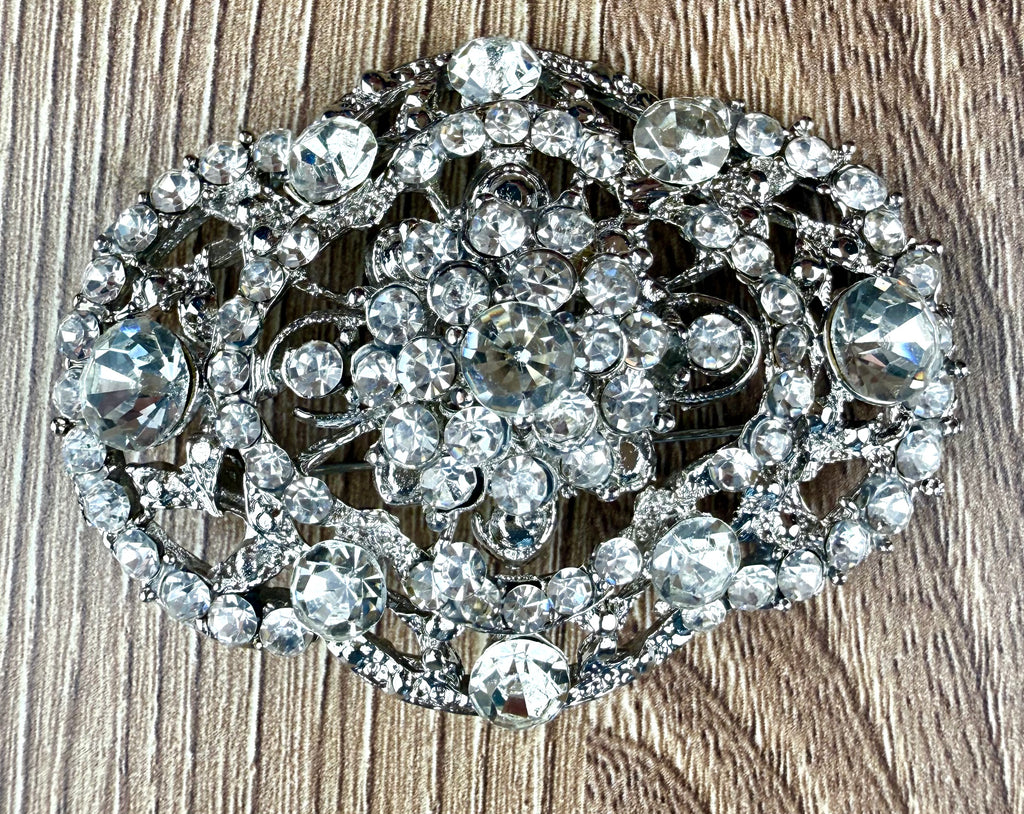 Vintage Style Crystal Rhinestone Brooch