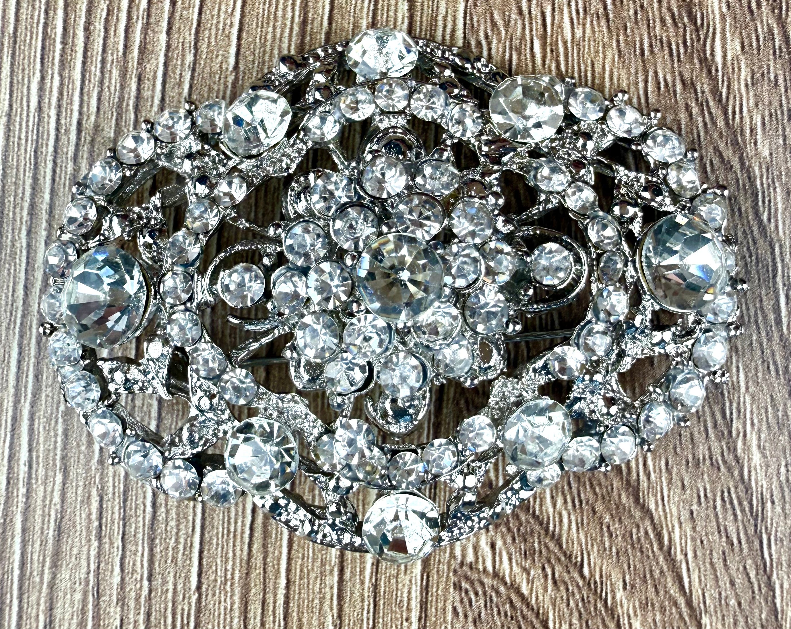 Vintage Style Crystal Rhinestone Brooch