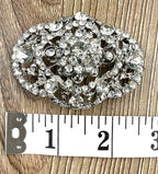 Vintage Style Crystal Rhinestone Brooch measuring approx 2.5"