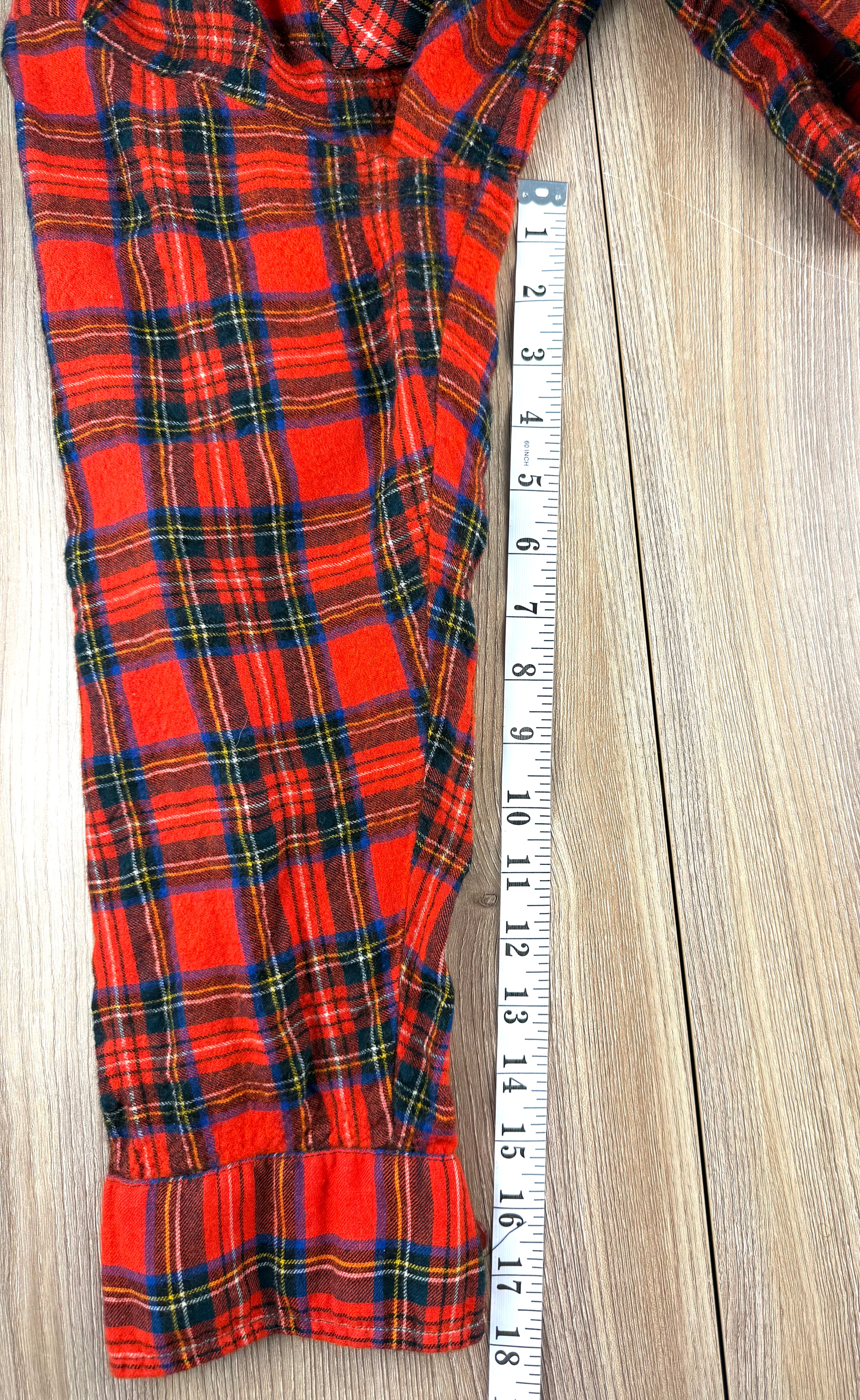 Vintage Viyella by Deacon Brothers red Royal Stewart tartan shirt measuring 18" sleeve 