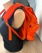 Vintage World Famous Hiking Backpack on mannequin for scale