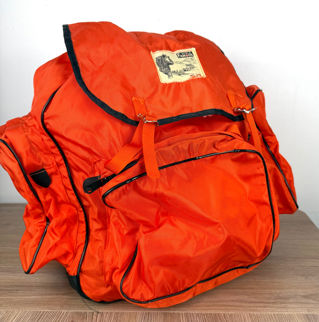 Vintage World Famous No 216 hiking backpack in orange