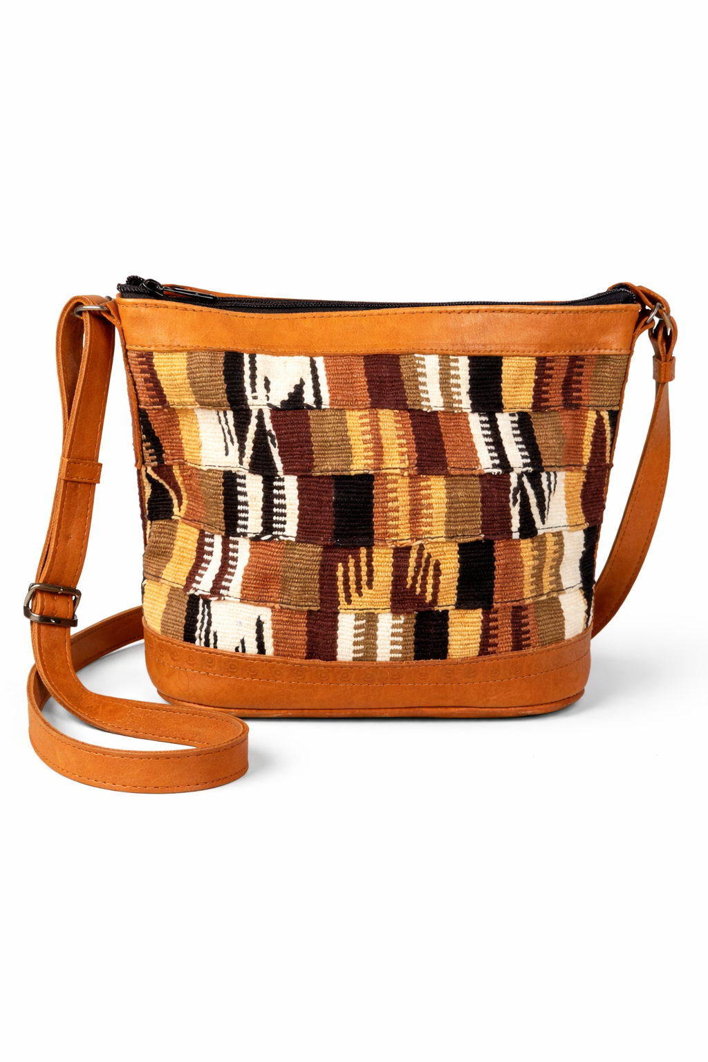 Vintage Woven Patchwork Boho Crossbody Bag at Blue Sparrow Shop