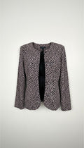 Vintage floral print navy Jacket Made in Canada at Blue Sparrow Shop 