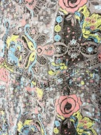 Wrangler Cowgirl Western Button Front Shirt with Rhinestone detail front embellishment close up 