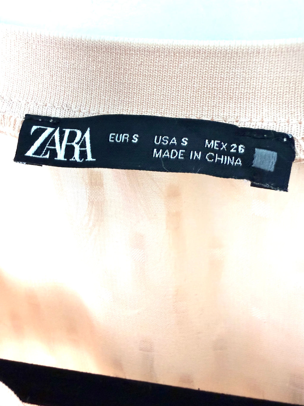 Zara Parisian inspired top feathery detail modern boho tag inside blouse