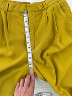 Zara Tailored High Waisted Pants | Size M at Blue Sparrow Shop measuring 12" rise 