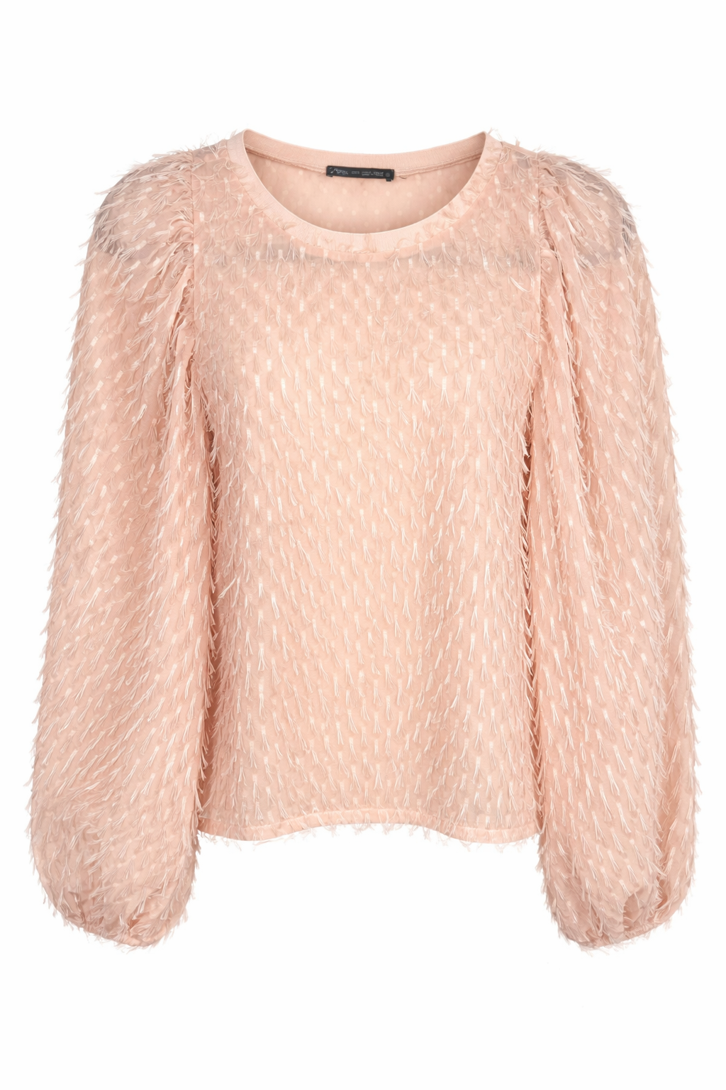 Zara Textured Fringe Blouse | Oversized S at Blue Sparrow Shop