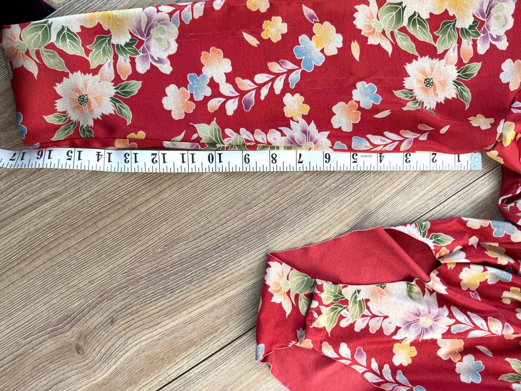 Zara bodysuit floral pattern showing sleeve length 17"