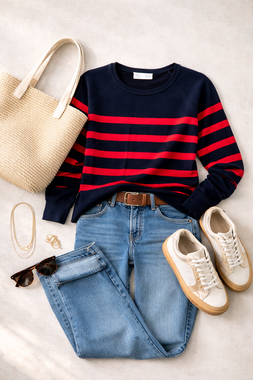 Zara Striped Sweater | Size M at Blue Sparrow Shop Resale Canada lifestyle photo 