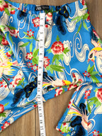 Zara patterned pants measuring  approx 11 inches waist to crotch 