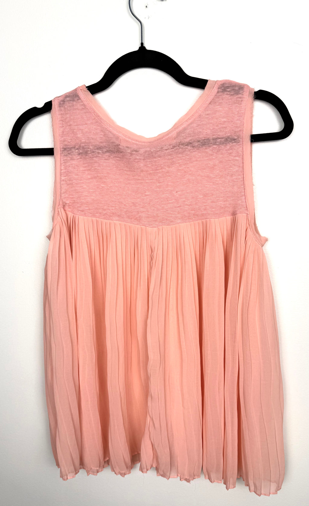Zara pink pleated layered summer top back view