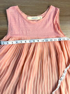 Zara pleated pink peasant top measuring 32" bust