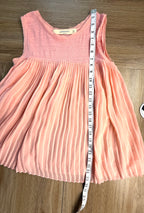 Zara pleated pink top measuring 26 " from shoulder to hem