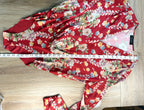Zara silky floral one piece bodysuit measuring 30" shoulder to crotch