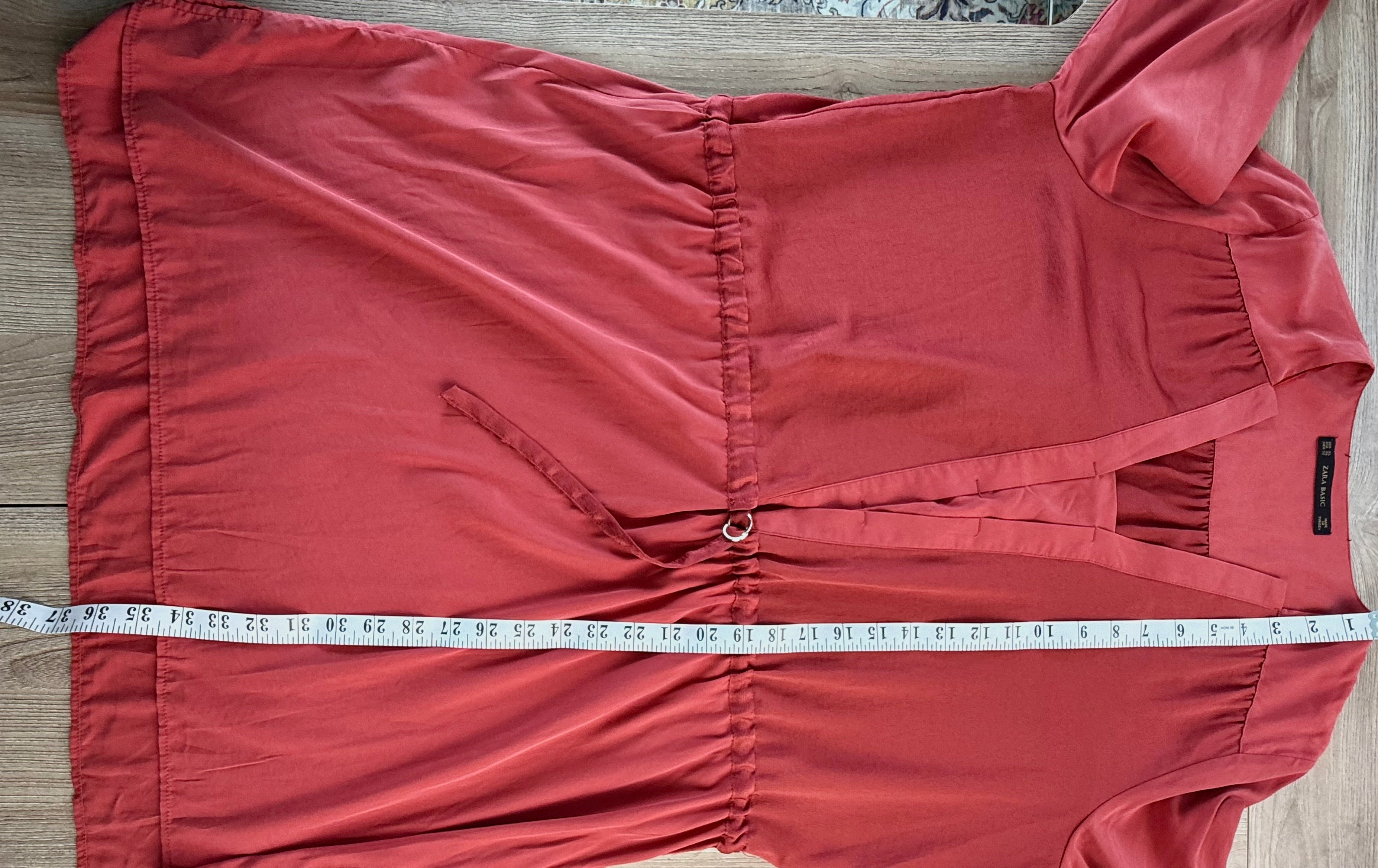 Zara tunic top / dress measuring 34" shoulder to hem front 37" shoulder to hem back 
