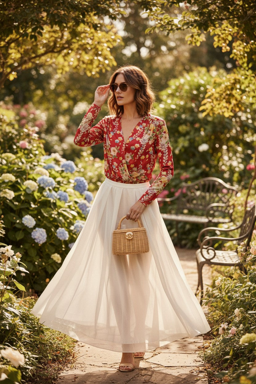 Zara Floral Wrap Bodysuit | Size S