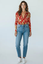 Zara Floral Wrap Bodysuit | Size S