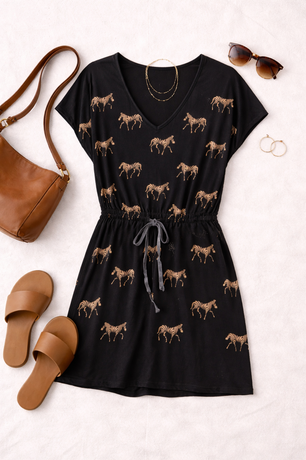 Zebra Print T-Shirt Dress at Blue Sparrow Shop lifestyle photo 