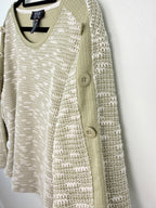 arm detail on FDJ French Dressing Textured Button-Detail Sweater | Size XL