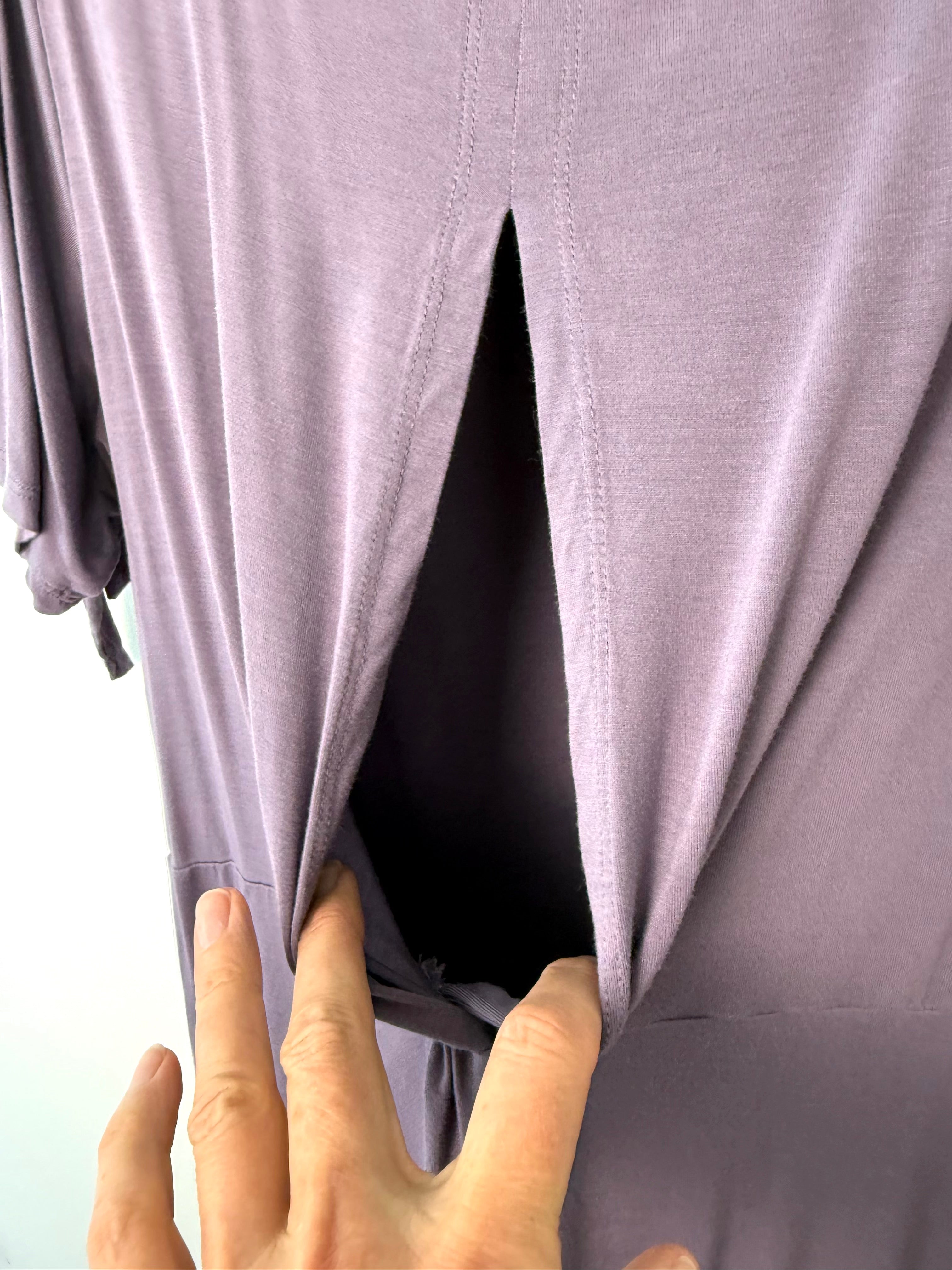 back cutout detail on Leave Nothing But Footprints Bamboo Tee