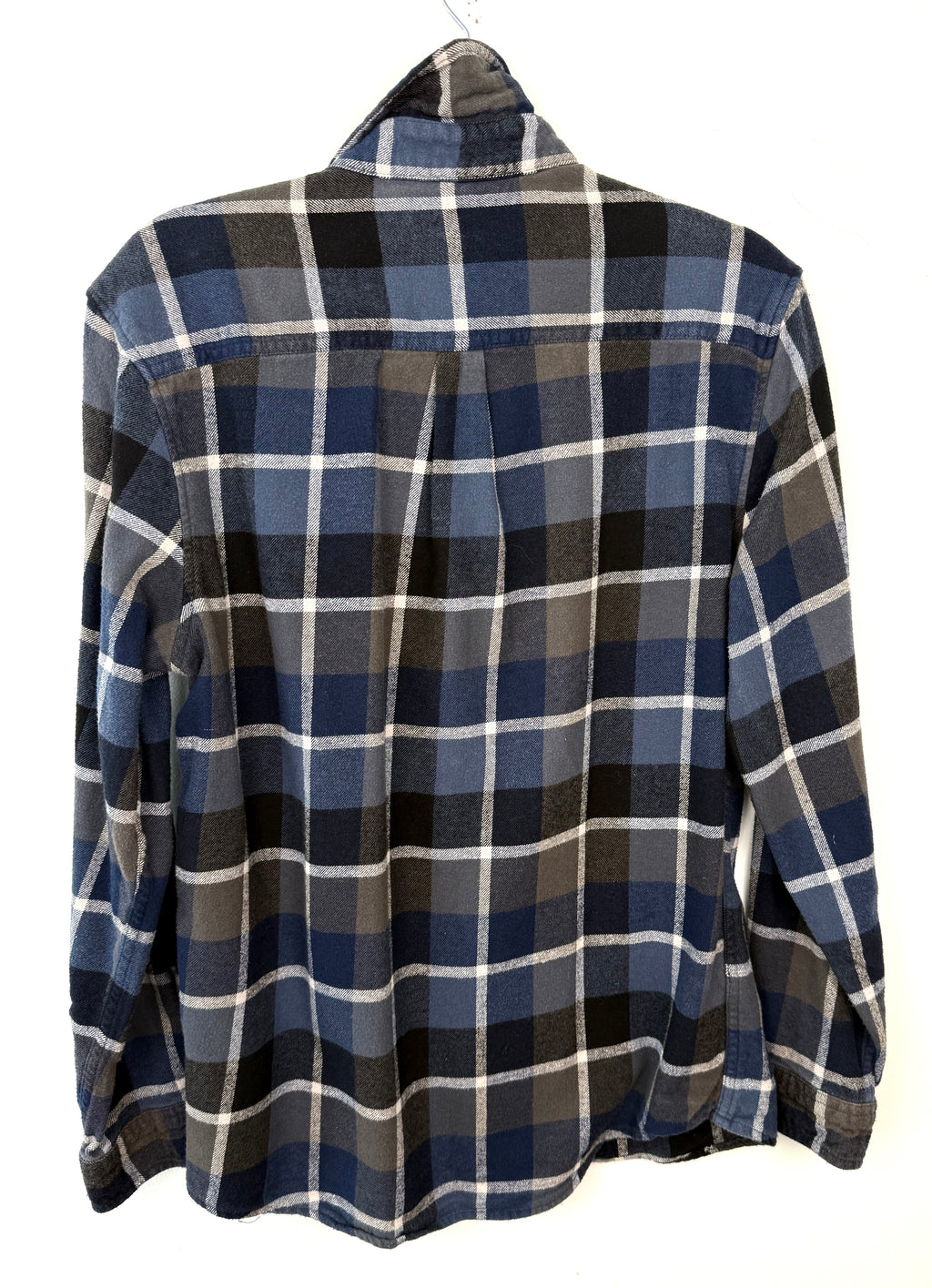 back of 100% Cotton Eddie Bauer Plaid Shirt | Size S mens