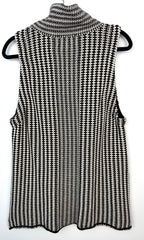 back of 100% Cotton Habitat Brand Knit Cowl Neck Vest | Size M at Blue Sparrow Shop on hanger