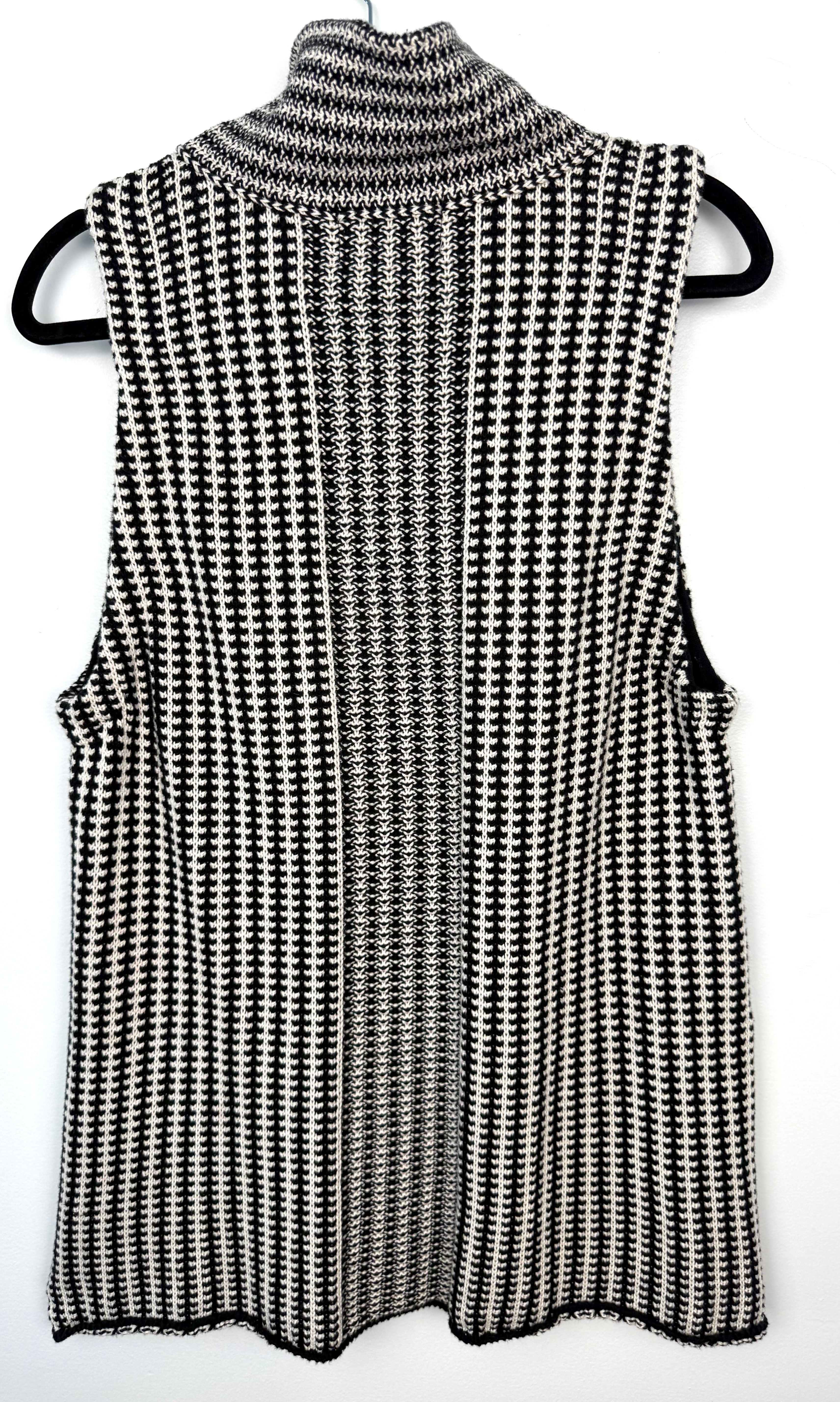 back of 100% Cotton Habitat Brand Knit Cowl Neck Vest | Size M at Blue Sparrow Shop on hanger