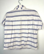 back of 100% Cotton Marks & Spencer Striped Top | Size M  on hanger