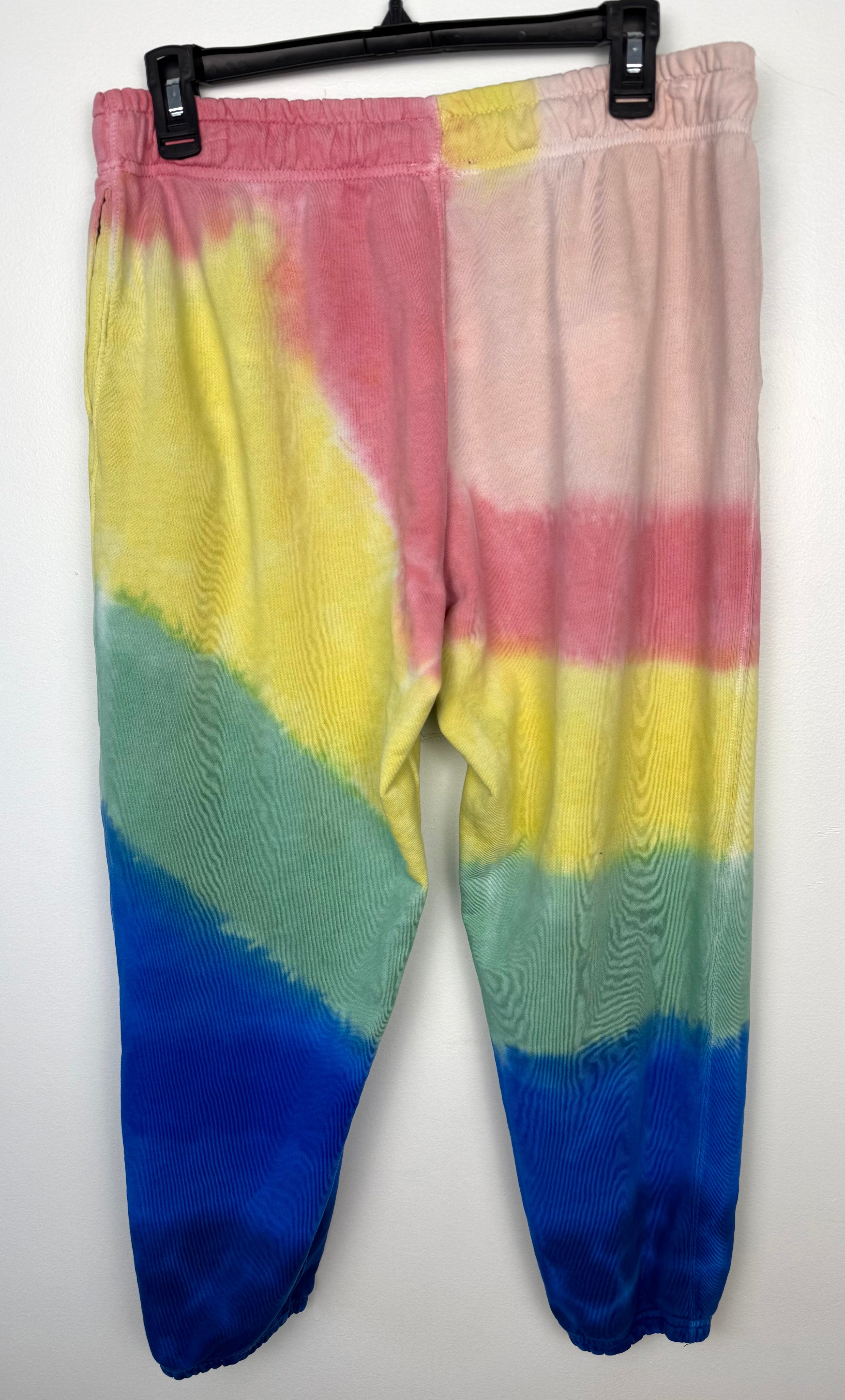 back of 100% Cotton Polo Ralph Lauren Tie-Dye Joggers | Size L