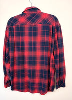 back of 100% Cotton TNA Button Front Shirt | Size L