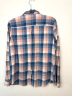 back of 100% Cotton Tommy Hilfiger Plaid Shirt | Size M on hanger