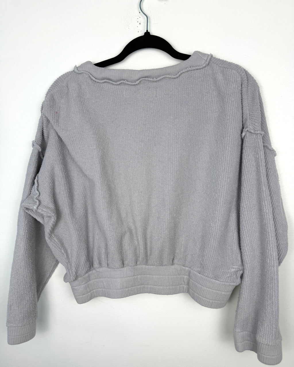 back of 100% Cotton Vintage Havana Cropped Cardigan | Size S at Blue Sparrow Shop 