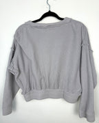 back of 100% Cotton Vintage Havana Cropped Cardigan | Size S at Blue Sparrow Shop 